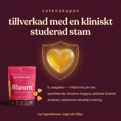 bloom gummy med sköld — sporbildande mjölksyrabakterie