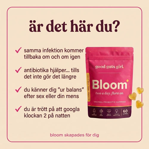 bloom påse med produktfördelar på svenska